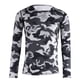 thumbnail image 1 of Camisetas de manga larga con cuello redondo para hombre Mallas deportivas para correr (Gris Negro XL), 1 of 8