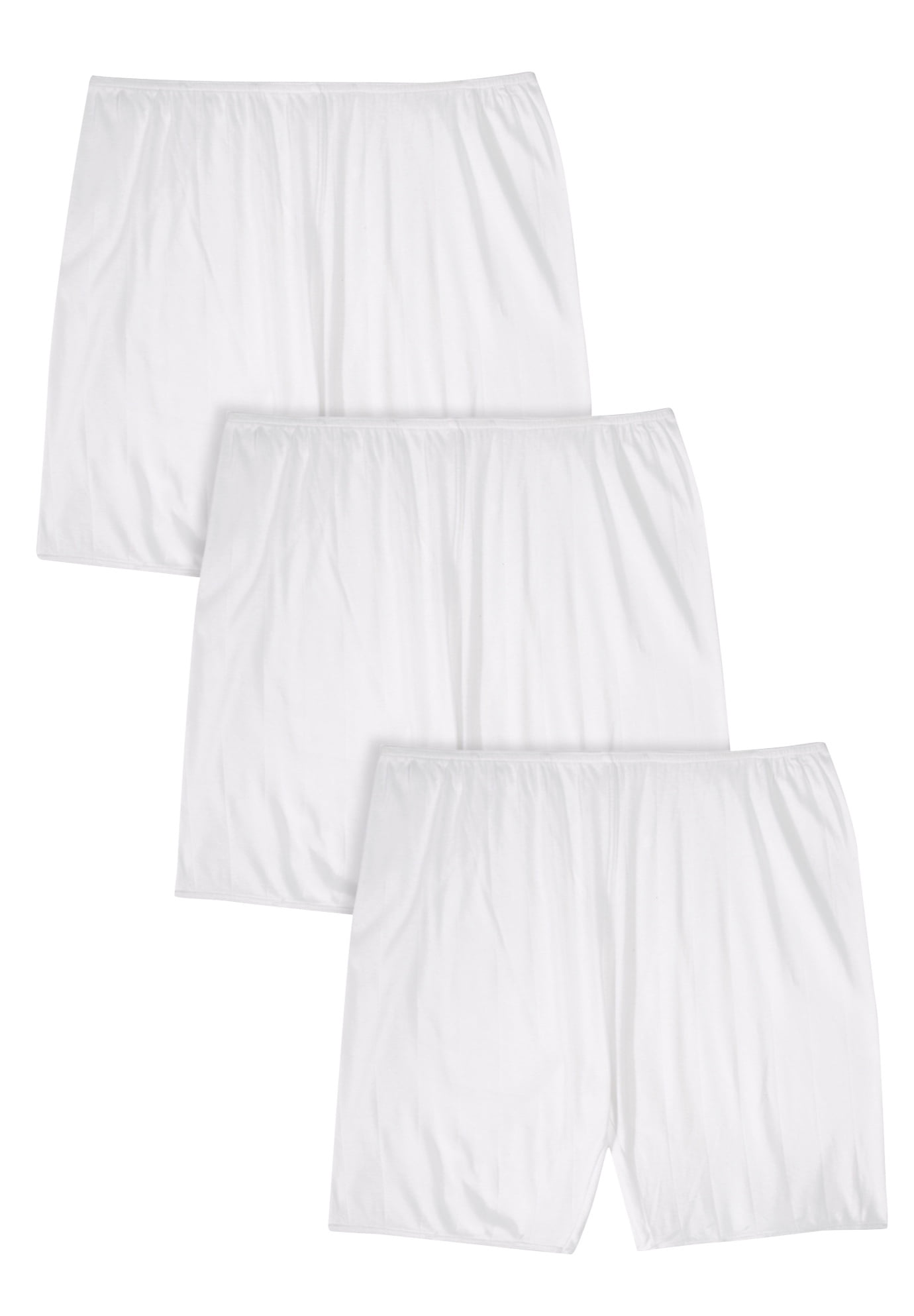 Comfort Choice Womens Plus Size 3-Pack Cotton Bloomer 