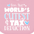thumbnail image 4 of Inktastic I'm the World's Cutest Tax Deduction Blue Hearts Boys or Girls Baby Bib, 4 of 4