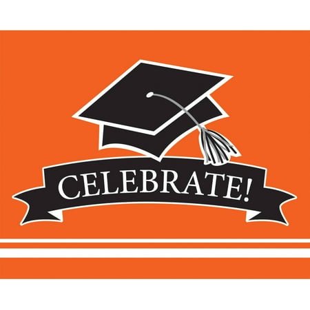 School Spirit Orange Invitations, 25pk
