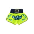 thumbnail image 2 of Raenseen Kids Boys Boxer Shorts Patchwork Metallic Embroidery Wide Waistband Side Slit Boxing B Fluorescent Green XS, 2 of 9