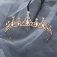 thumbnail image 3 of sunsanly Women Princess Crown Shiny Rhinestones Inlaid Wedding Tiara Headband Hair Accessory Faux Crystal Crown with Pin Fixes, 3 of 8