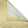 thumbnail image 3 of Ambesonne Lattice Kitchen Curtains, Zig Zag Stripes Monochrome, 55"x39", Yellow and White, 3 of 3