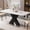 White+Black, variant on Square Retractable Dining Table | Seating 6, Ideal for Restaurants | Simple Assembly and Low Maintenance