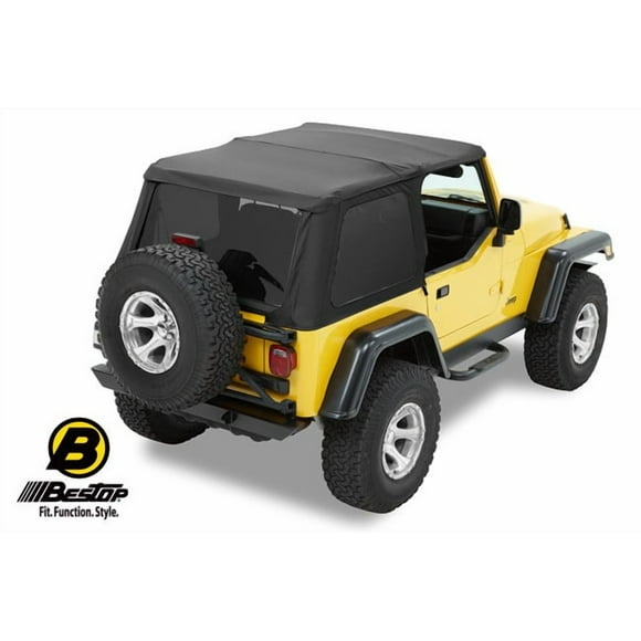 Bestop 58223-35 Soft Top Window Kit For Trektop NX 56823; Includes Tinted Side and Rear Windows; Black Denim
