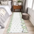 thumbnail image 4 of Runner Rugs 2x6 Ft, Farmhouse Botancial Non Slip Area Rugs for Kitchen Bedroom Entryway, Pastoral Daisy Leaves Watercolor Washable Carpet Runner Rug Floor Mats for Bedroom Home Decor, 4 of 8