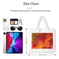 thumbnail image 3 of Yiaed Autumn Leaf Print Fluffy Shoulder Bag Plush Bags Women Ladies Tote Bag Fluffy White Furry Purse Handbag for Autumn and Winter, 3 of 7