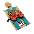 thumbnail image 2 of Conjunto de tirantes y pajarita para niños y niñas. Incluye clips metálicos para pantalones pantalones, ideal para fiestas de disfraces eventos Azul, 2 of 9