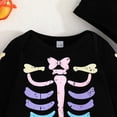 thumbnail image 6 of GYRATEDREAM Newborn Baby Boy Girl Halloween Costume Romper Skeleton Jumpsuit Outfit Skull Clothes with Hat 0-18Months, 6 of 9