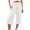 White, variant on Women'S Cotton And Linen Solid Elastic Waist Cropped High Waist Casual Pants Sweatpants