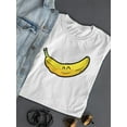 thumbnail image 3 of Cute Happy Banana Fruit T-Shirt Women -Image by Shutterstock, Female Medium, 3 of 4