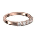 thumbnail image 3 of 0.51Ct Premier Five Stone Trellis Diamond Moissanite 18K Rose Gold Over Silver Wedding Ring, 3 of 4
