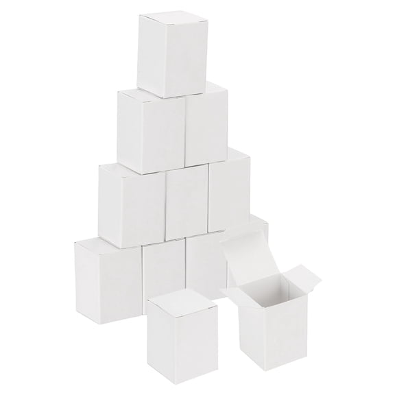 Uxcell 1.6x1.6x2.4 Inch Mini Kraft Paper Storage Box, 30Pcs Small Square Paper Gift Package Mini Party Favor Boxes for Bridesmaids Weddings Christmas Holidays Birthdays, White