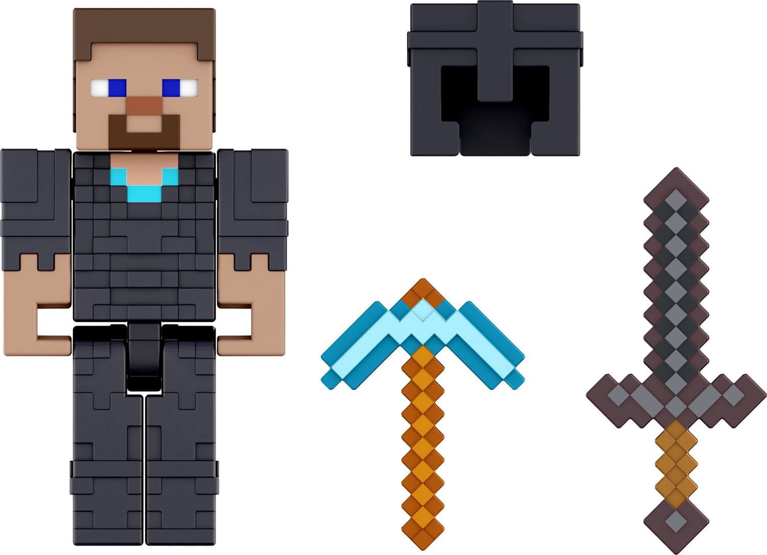 Minecraft Action Figures & Accessories Collection, 3.25-in Scale & Pixelated Design (Characters May Vary)