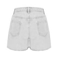 thumbnail image 6 of Xixinqiwan No Boundaries Women's Cargo Jean Shorts Mid Waisted Straight Leg Women Chino Cargo Shorts for Summer Casual Wear, 6 of 8