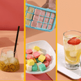 thumbnail image 4 of Bandeja para cubitos de hielo con tapa, bandejas flexibles apilables para cubitos de hielo, para bebidas frías, whisky y cócteles, 4 of 5