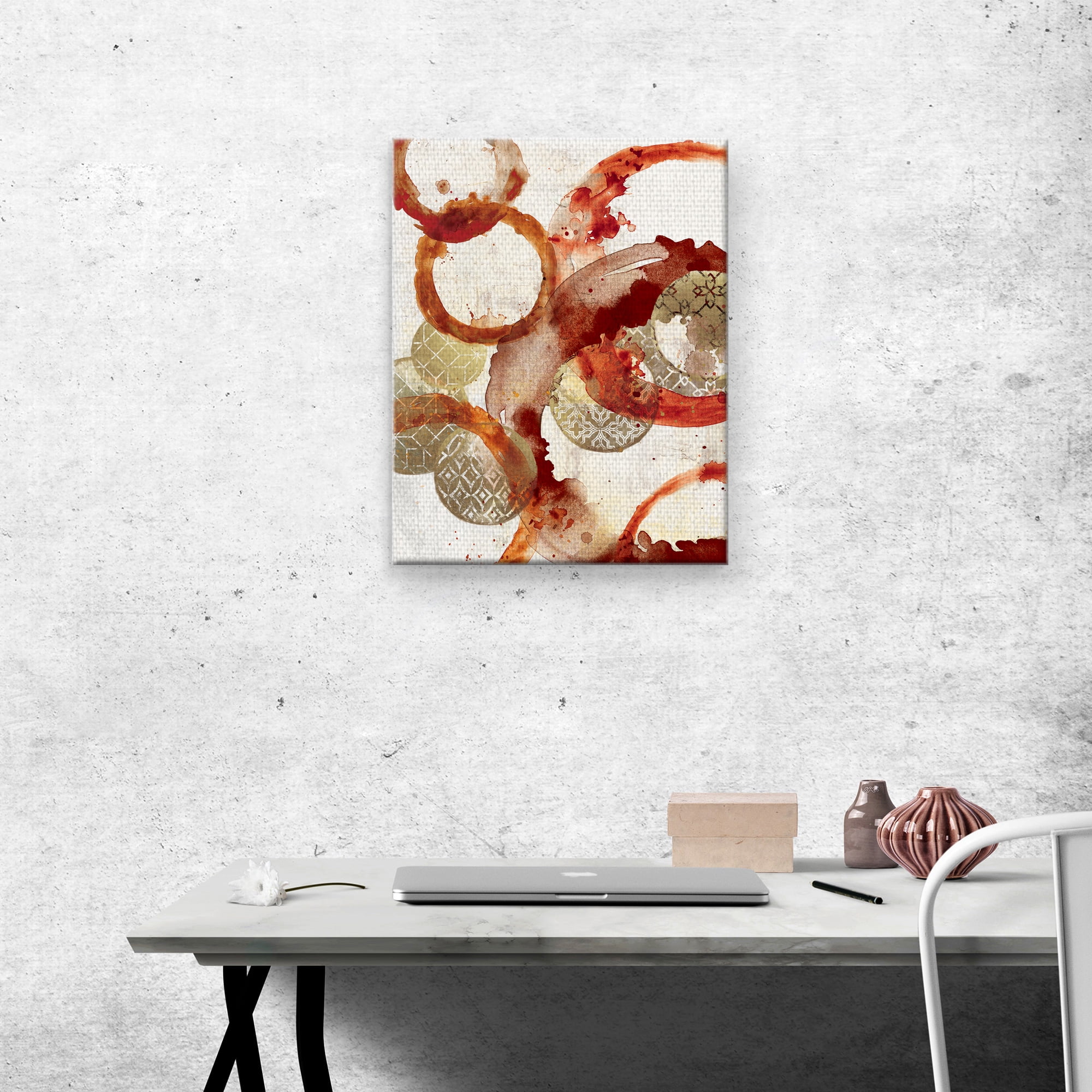 Masterpiece Art Gallery Saffron Swirls Abstract by Willowbrook Canvas Art Print 22" x 28"