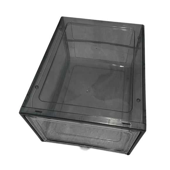 Shoes Display Case Stackable Shoe Storage Bins for Women Closet Black