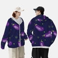 thumbnail image 4 of Balery Eggplant Sudadera ligera de manga larga con capucha y protección solar UPF 50+ para hombre y mujer, ideal para pesca y running-X-Large, 4 of 7