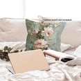 thumbnail image 4 of Vintage Floral Throw Pillow Cover Gifts 18x18, Cottagecore Cottage Core Botanical Flower Decor Pillow Cases for Bedroom Living Room, Elegant Peony Pink Rose Pillowcases for Couch Bed Sofa, 4 of 7