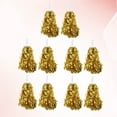 thumbnail image 6 of 10 Pcs/5 Pairs 25g Plastic Cheering Balls Squad Spirited Fun Cheerleading Kit Cheer Poms Cheerleaders Supples with Handle for Competition Cheering Sports Events (Golden), 6 of 8
