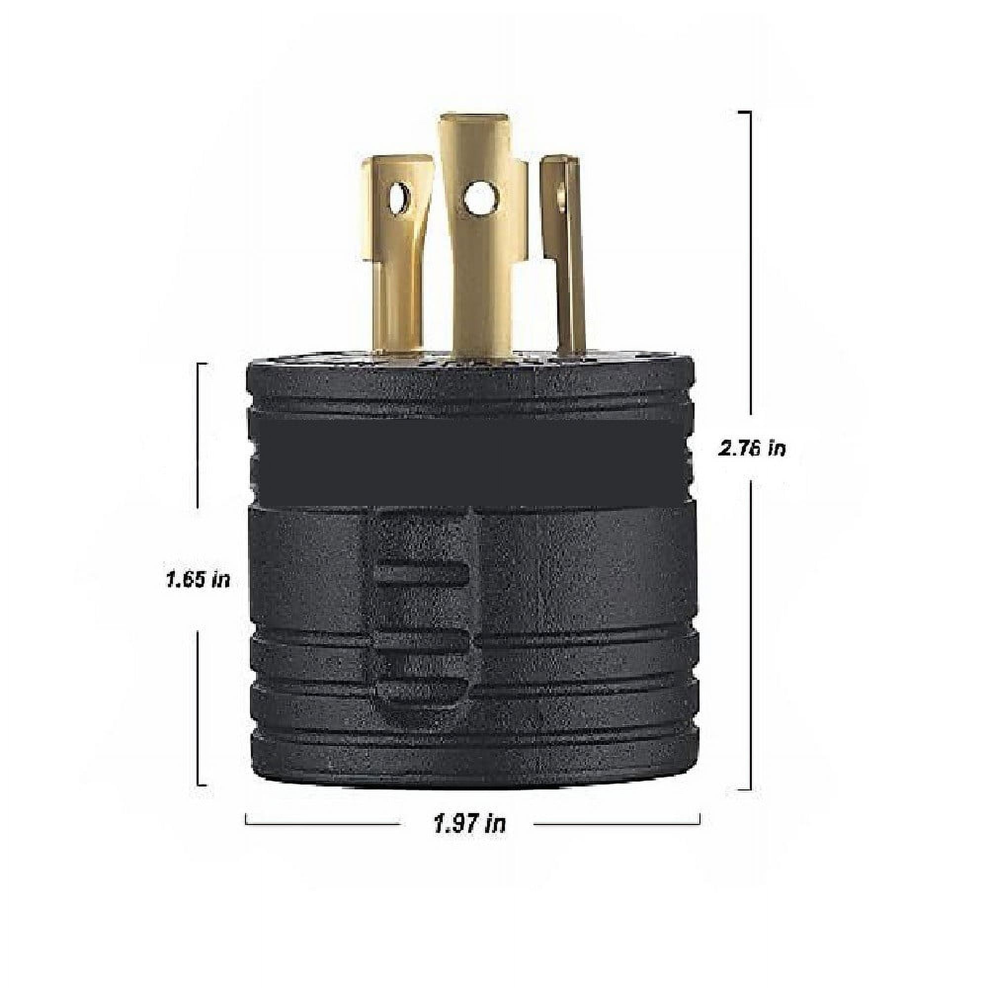 Generator RV Plug Adapter 30A 3-Prong Adapter L5-30P Male to TT-30R Female