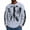 17#Blue, variant on Casual Long Sleeve Shirt for Men with Skeleton Graphic Print Crew Neck Design Loose Fit Streetwear Style Top