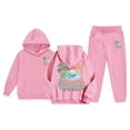 thumbnail image 2 of JAJAHO Girls Jogger Set 2 Piece Pullover Hoodie And Sweatpants Set California Printed Tracksuit For Kids 2-13Y, 2 of 4