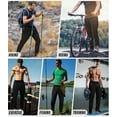thumbnail image 6 of Men's Sweatpants with Zipper Pockets Open Bottom Athletic Pants for Jogging, Workout, Gym, Running, Training, 6 of 7