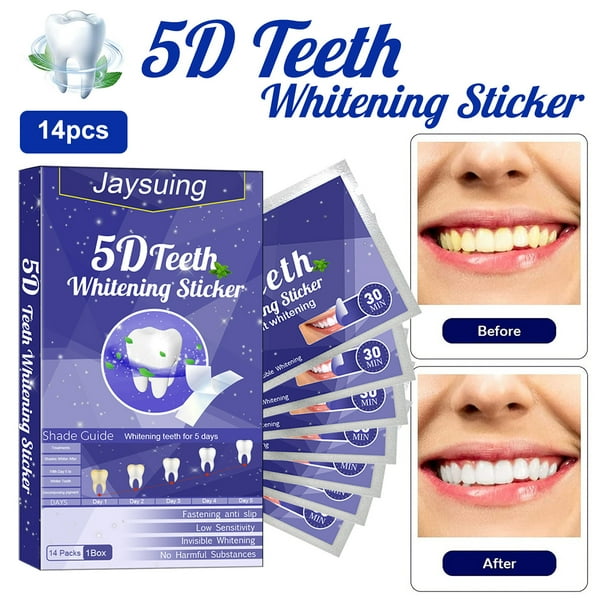 Tiras Blanqueadoras, 14 Juegos, Kit De Blanqueamiento Dental Adhesivo No Sensible, Cuidado Bucal, Tiras Blancas Antideslizantes Para Blanquear Los Dientes, Ayuda A Eliminar La Fruta Ahumada Muyoka Hogar