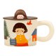 thumbnail image 1 of Taza de cerámica con tapa para niña bonita de 350ml, taza de agua para pareja, taza de desayuno para el hogar, taza de café, 1 of 5
