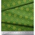 thumbnail image 3 of Soimoi Green Rayon Fabric Artistic Floral Decor Fabric Printed Yard 56 Inch Wide, 3 of 5