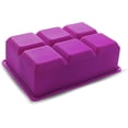 thumbnail image 2 of Elbee Silicone Ice Cube Tray Large Food Grade Ice Cube Mold, Purple 2-Pack, 2 of 7
