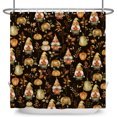 thumbnail image 5 of Nanqianyi Fall Waterproof Shower Curtain Set with Hooks,Gnome Pumpkin Autumn Harvest Bathroom Decor,60x72 Inch,Black, 5 of 5