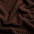 thumbnail image 4 of Funda redonda para sofá pequeño, funda para silla, color café profundo, terciopelo, semiredonda, 65cm, 90cm, 4 of 5