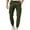 Army Green, variant on Mens Cargo Jogger Pants Slim Fit Stretch Zipper Pockets Thick Cotton for Men