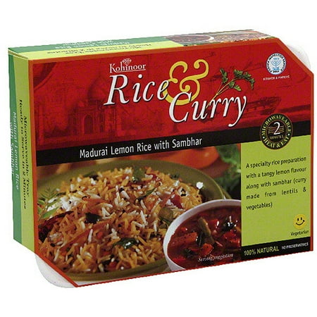 Kohinoor Madrai Lemon Rice With Sambhar, 12.3 oz (Pack of 6)