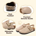 thumbnail image 2 of CKWLXQY Kids Suede Clogs with Cork Footbed, Arch Support Boys Girls Toddler Sandals, Slip-On Slippers Indoor Outdoor, Non-Slip Mules with Adjustable Strap, 2 of 9