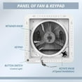thumbnail image 6 of RV Roof Vent Fan 14" with LED Light,4 Speed Reversible 12V RV Exhaust Fan Low Noise,UV Protection,Manual Open for Camper,Travel,Cargo Trailer, 6 of 7
