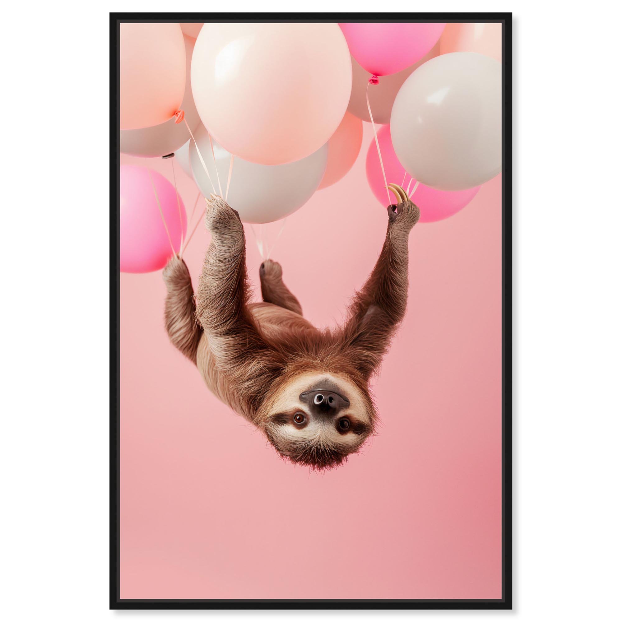 Joyful Soar Canvas Pink Pop Wall Art by Art Remedy Black Frame 16 x 24
