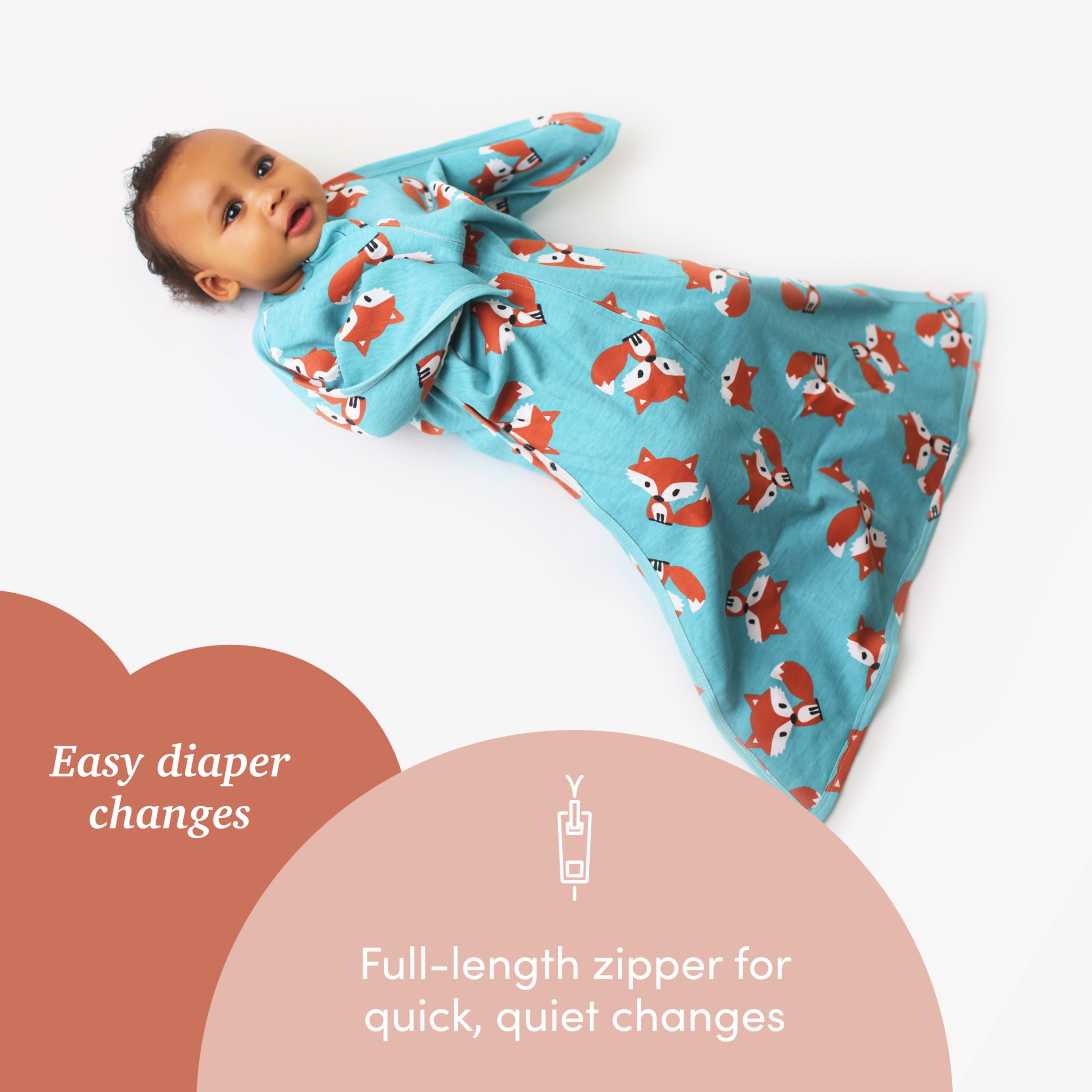 Sleeping Baby Zipadee Zip Swaddle Transition Sleep Sack 2T 3T Friendly Fox Walmart
