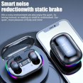 thumbnail image 2 of Auriculares inalámbricos TWS Bluetooth 5.3 con sonido estéreo HiFi y pantalla LED para juegos, entrenamiento, deportes, running y gimnasio, 2 of 7