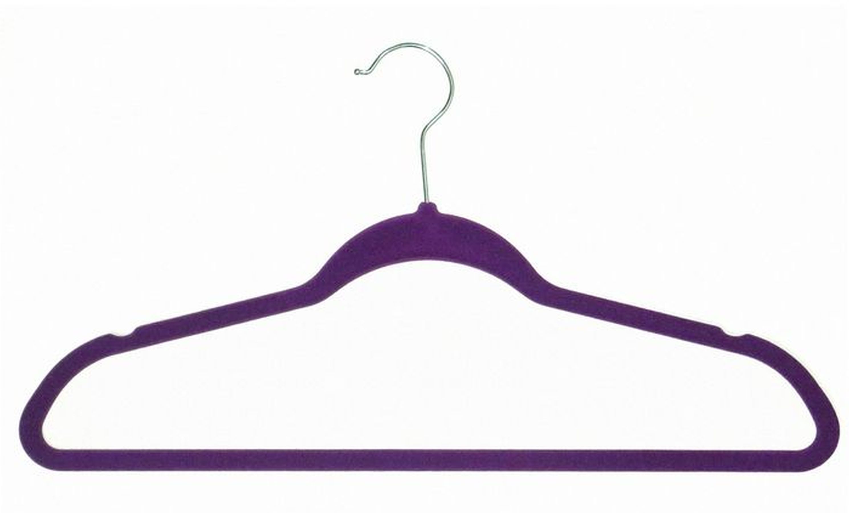 Traditional Elegance Velvet AntiSlip Hangers Purple