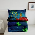 thumbnail image 4 of Gradient Yellow Green Butterfly Comforter Set Red Rose Bedding Sets Full,Romantic Garden Flowers Quilt Rustic Animal Butterflies Duvet Insert,Aesthetic Room Decor, 4 of 5