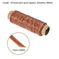 thumbnail image 2 of Uxcell Leather Sewing Thread 33 Yards 150D/1mm Waxed Flat Thread Coffee 2pcs, 2 of 6