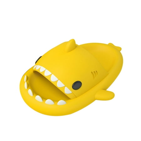 

nsendm Womens Slippers 11wide Cute Shark Slippers For Women Slip Novelty Open Toe Slides Monkey Slippers for Women Yellow 41