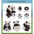 thumbnail image 2 of DolliBu Squat Panda Stuffed Animal with Soccer Ball Plush - Soft Huggable Panda, Adorable Playtime Panda Plush Toy, Cute Wildlife Gift, Soccer Plush Doll Animal Toy for Kids and Adults - 10 Inch, 2 of 5
