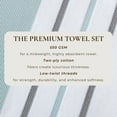 thumbnail image 4 of Luxurious Soft Cotton Decorative 6 Piece Towel Set, Eucalyptus / Grey, 4 of 6