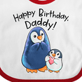 thumbnail image 4 of Inktastic Happy Birthday, Daddy- Cute Penguins Boys or Girls Baby Bib, 4 of 4