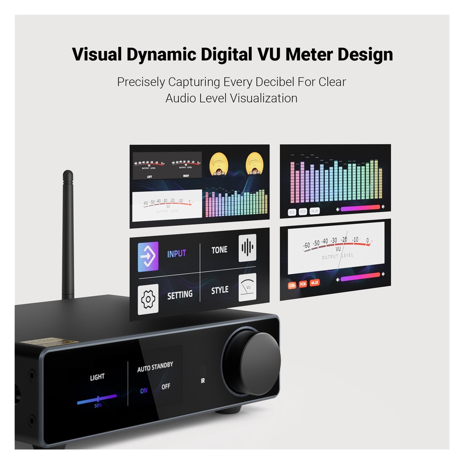 Bluetooth Stereo Power Amplifier 300Wx2 Class D 2.0 Digital Amp with RCA TRS OPT COA USB Input ,Bass & Treble Control
